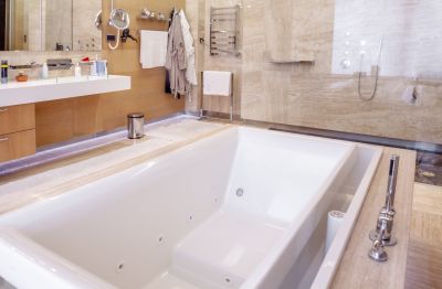 Bathroom with Newly Installed Bathtub